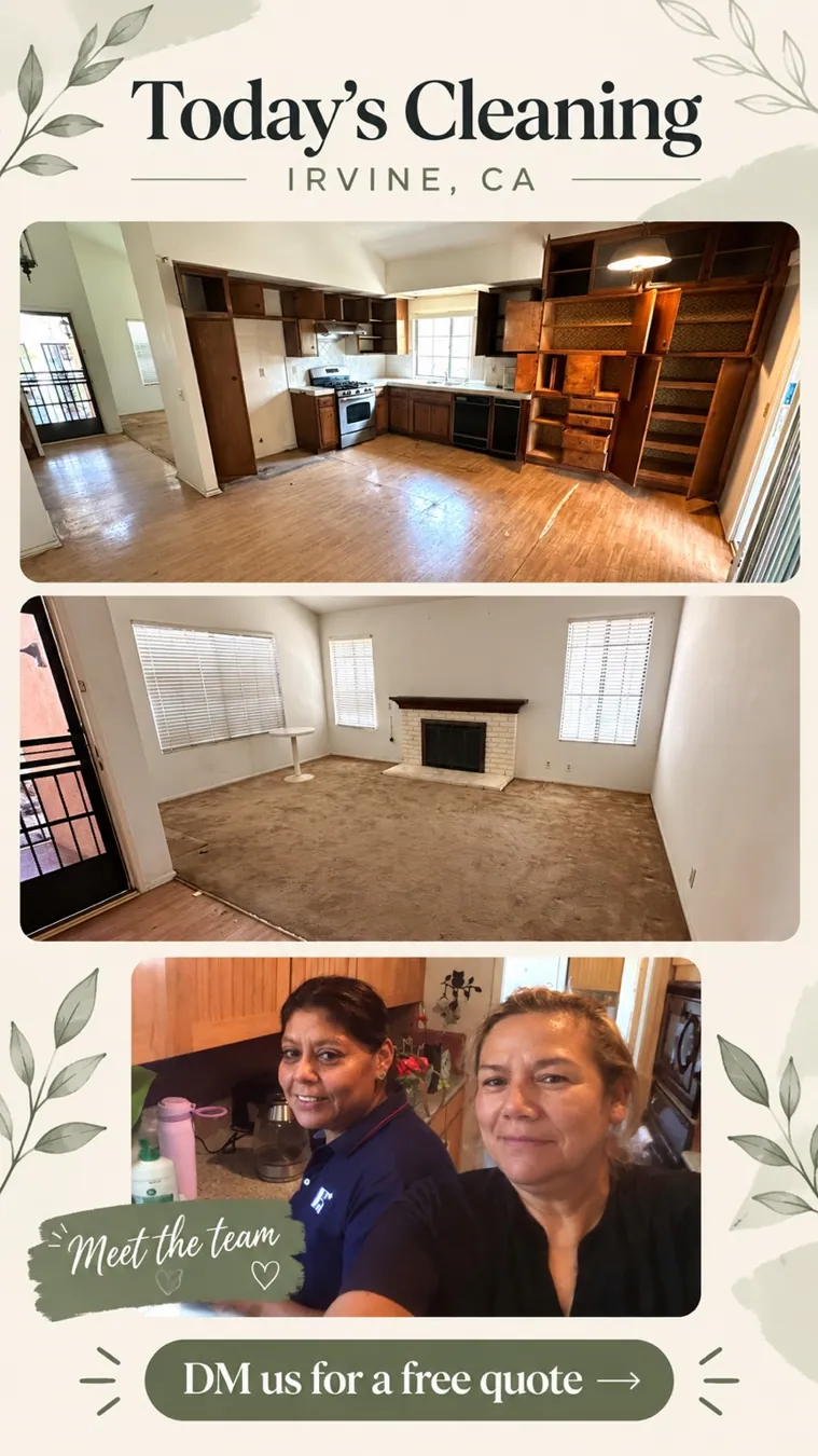 Irvine cleaning project collage